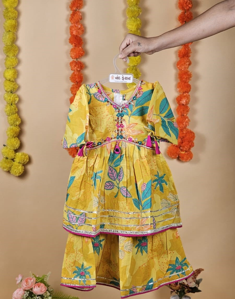 Yellow Sharara Pair
