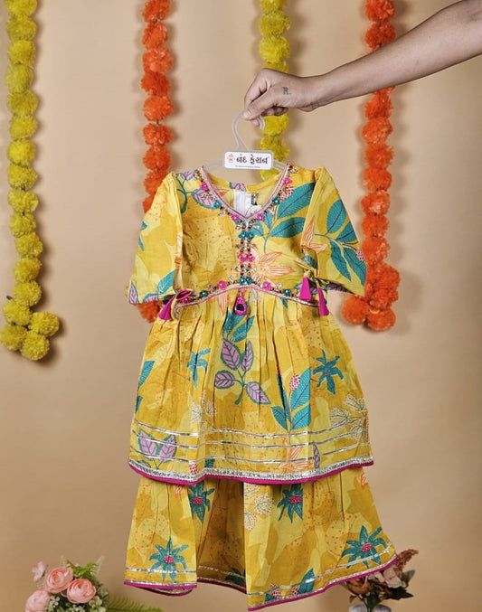 Yellow Sharara Pair