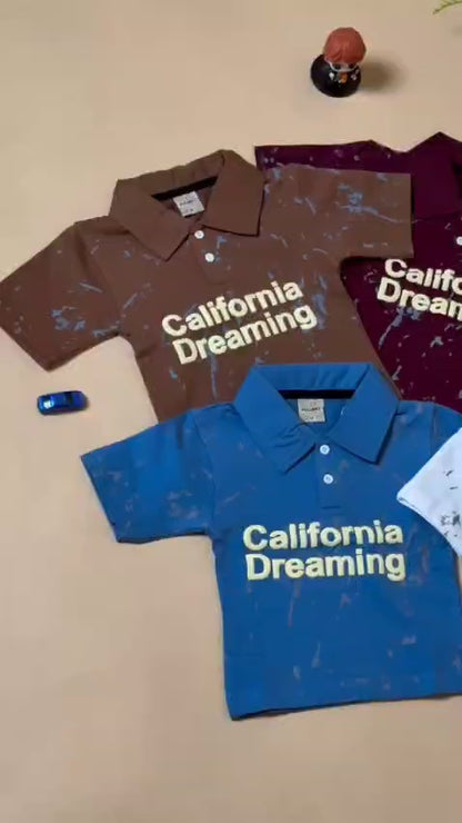 California Dreaming Printed Kids Polo T-shirt