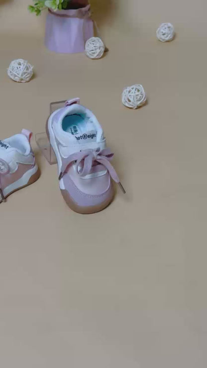 trendy pastel pink kids sneaker