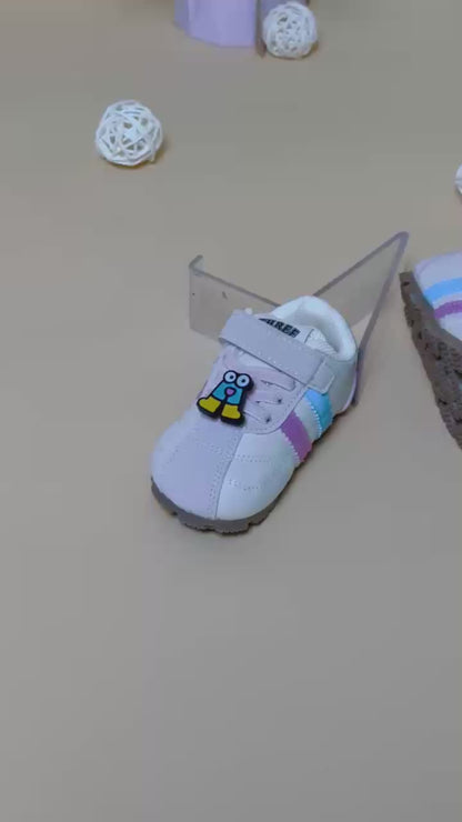 Pink & Blue Stripe Casual Sneakers