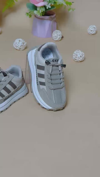 Stylish beige kids sneaker